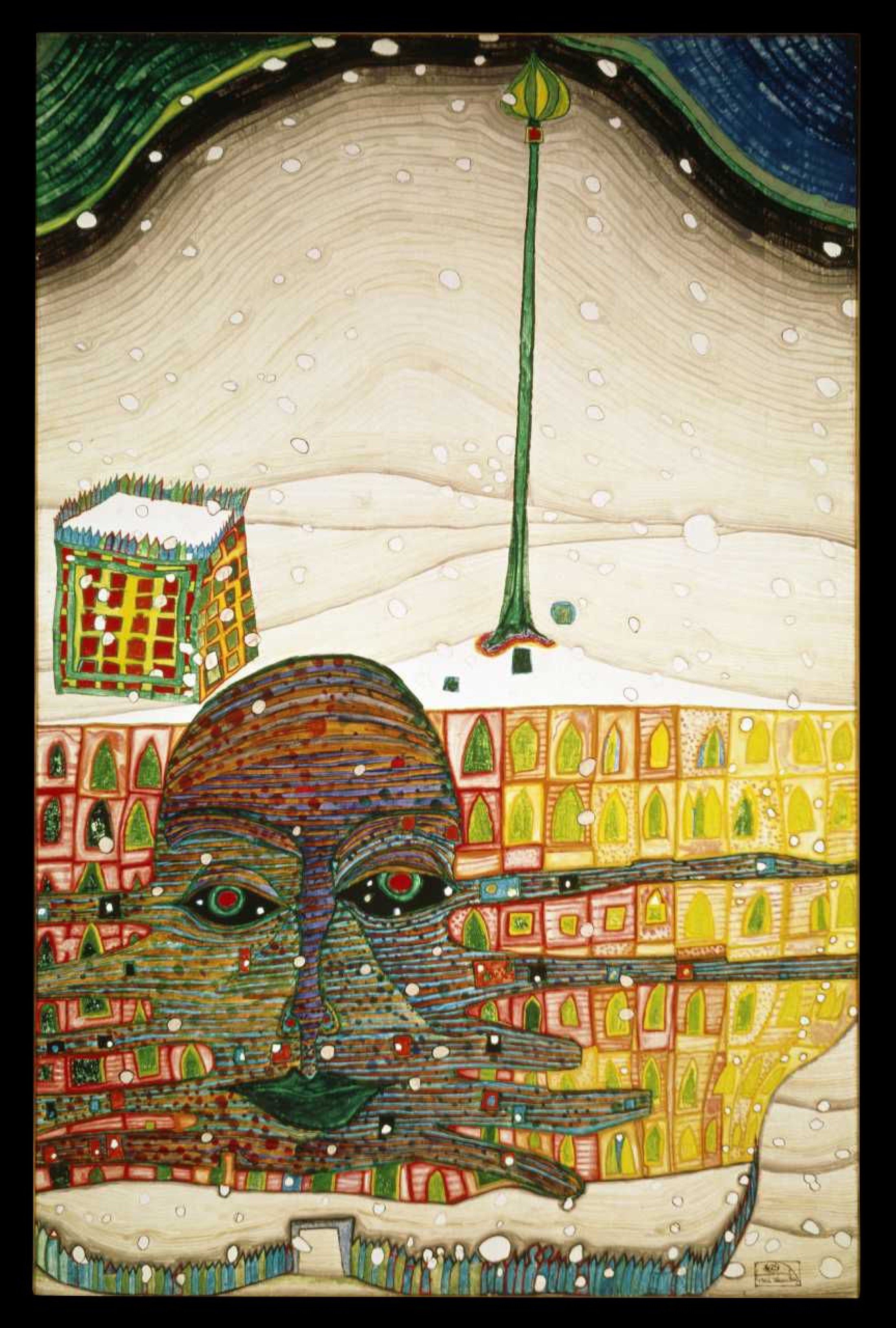 Hundertwasser - WINTERBILD - POLYP - WINTERGEIST