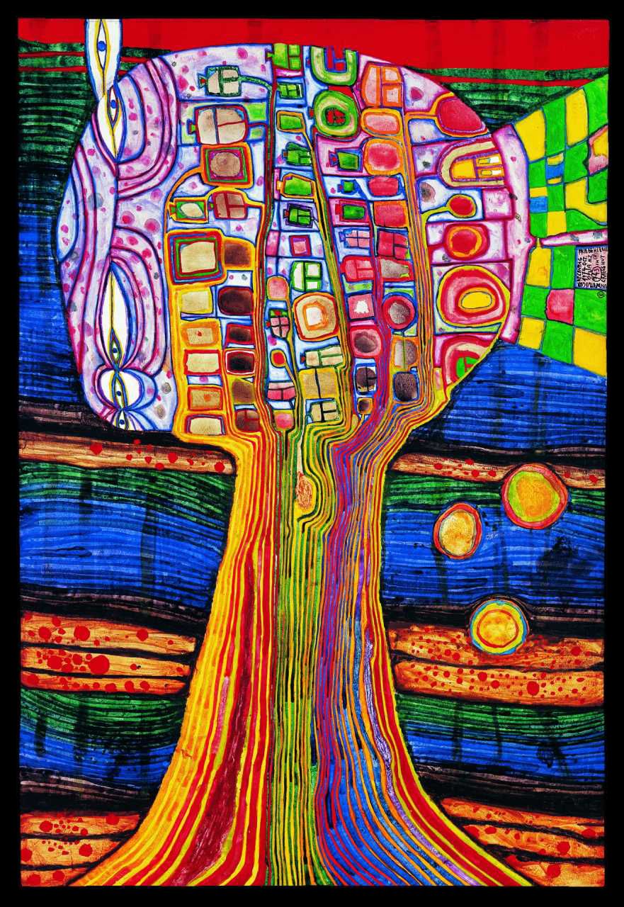 Hundertwasser TREE MAN VASE VASE TREE MAN MAN VASE TREE