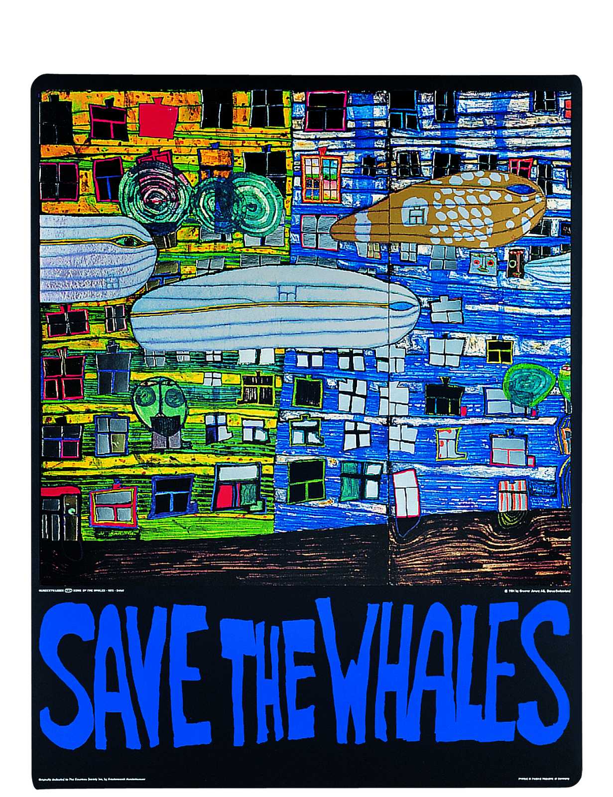 Hundertwasser - SAVE THE WHALES