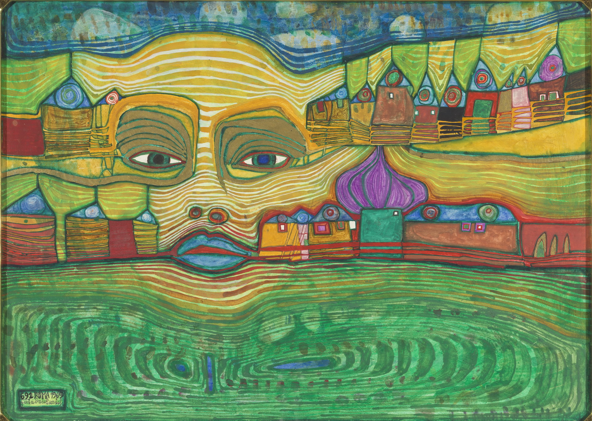 Hundertwasser - IRINALAND ÜBER DEM BALKAN